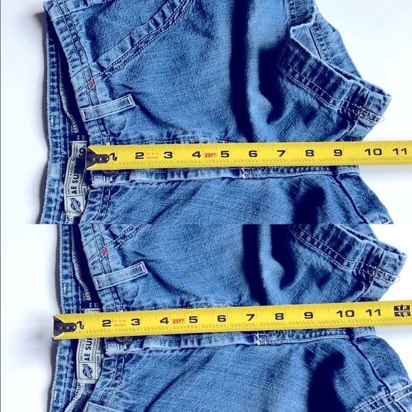 American Eagle Distressed Shorts Blue Size 2 Women - Picture 8 of 12